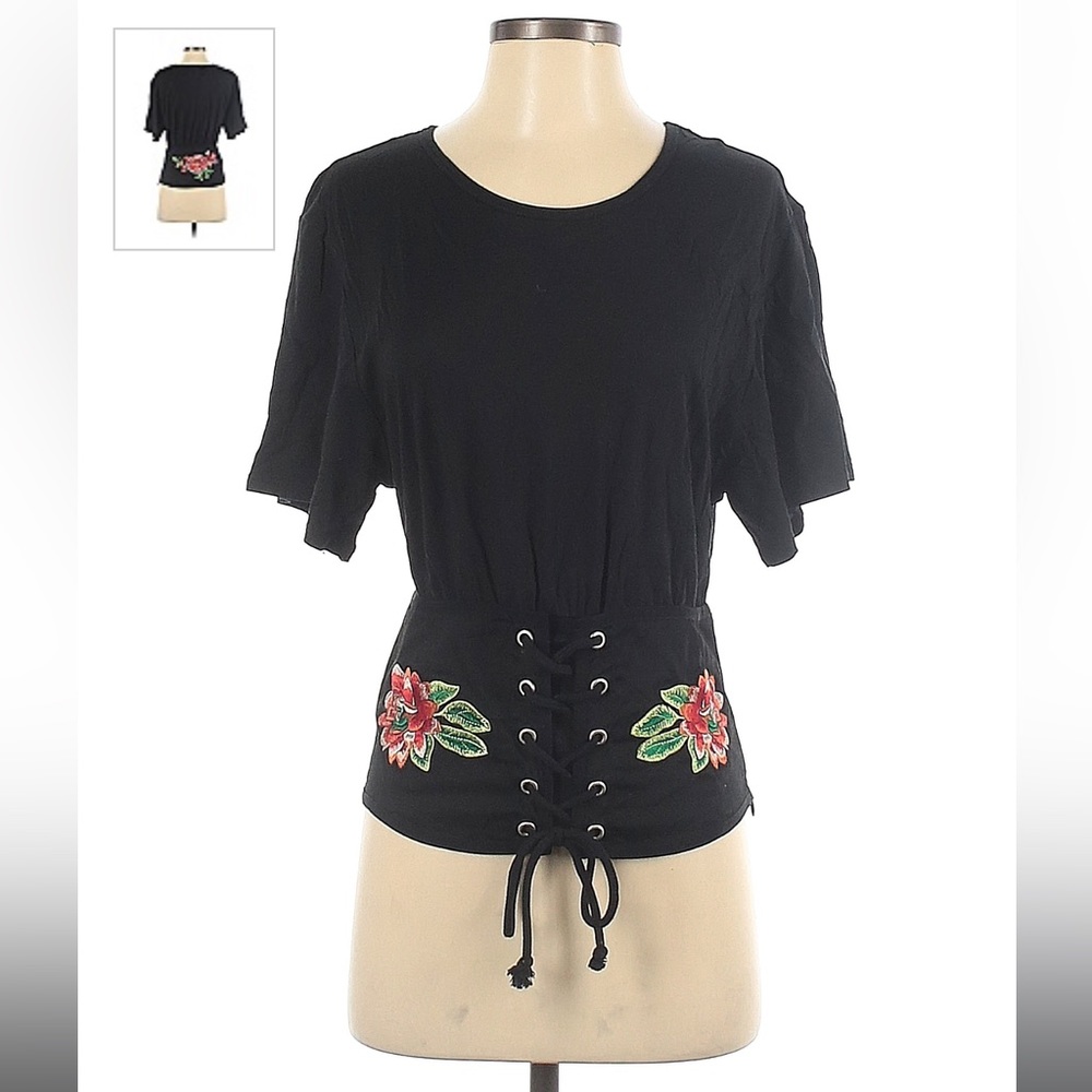 Maison cinqcent top with tie and flowers